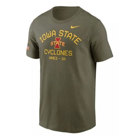 Nike Men's Olive Iowa State Cyclones Military Appreciation Performance T-Shirt L - Picture 1 of 9